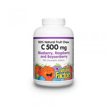 Vitamina c 500 cu bioflavonoizi, rutin, maces si extracte de fructe salbatice 90 cpr NATURAL FACTORS