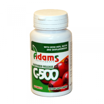 Vitamina c-500 cu macese 30 tbl ADAMS SUPPLEMENTS