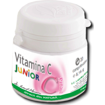 Vitamina c junior capsuni/zmeura 20 cpr PRO NATURA
