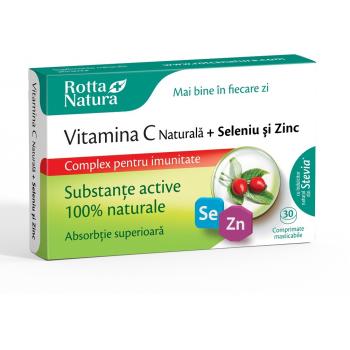 Vitamina c naturala seleniu si zinc 30 cpr ROTTA NATURA