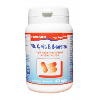 Vitamina c, vitamina e, ss-caroten b079 40 cps FAVISAN
