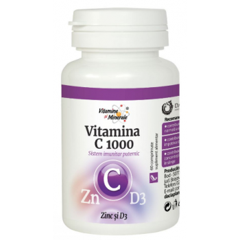 Vitamina c1000 cu zinc si d3  60 cpr DACIA PLANT