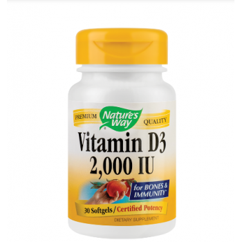 Vitamin d3 2000ui 30 cps NATURES WAY