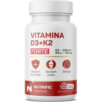 Vitamina D3 5000ui + K2 100mcg FORTE 30 cps vegeta NUTRIFIC