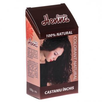 Vopsea de par castaniu inchis 100 gr HENNA SONIA