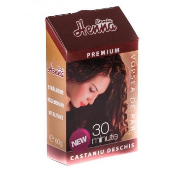 Vopsea de par premium castaniu deschis 60 gr HENNA SONIA